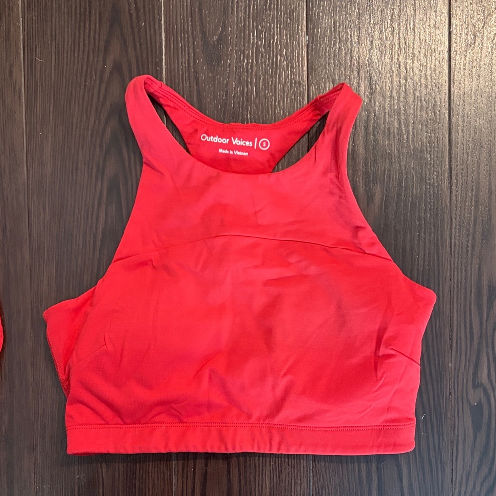 Outdoor Voices Vibrant Red Sports Bra